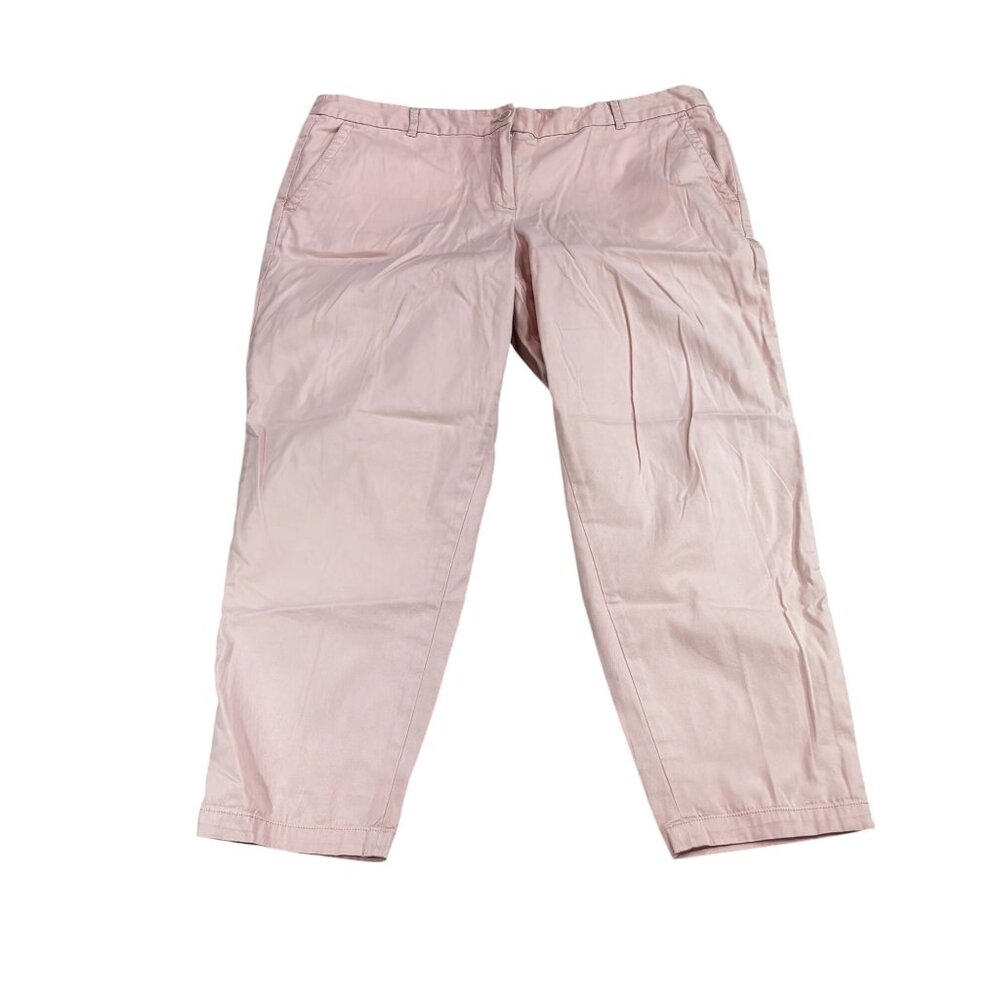 Talbots The Weekend Chino Womens Pants Size 16P 100% Cotton Pink